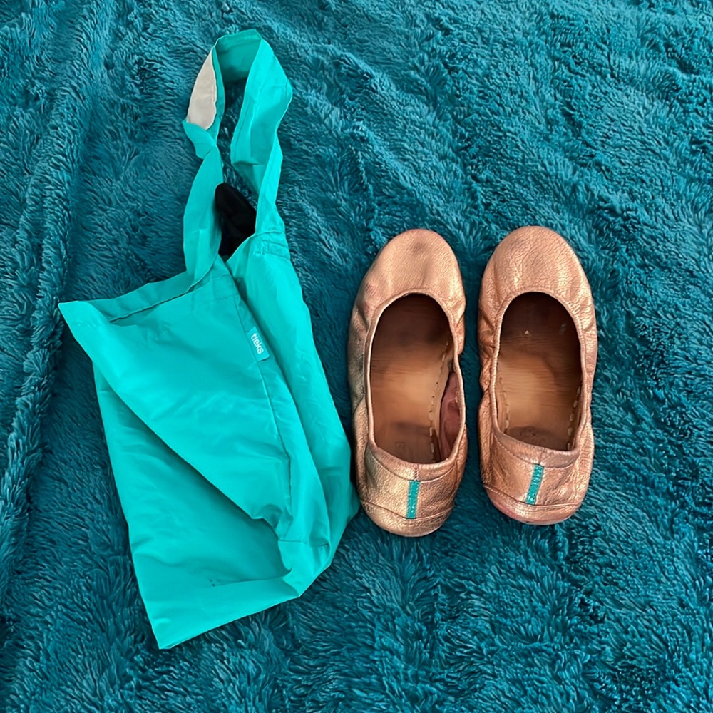 Tieks Rose Gold Glam, size 9